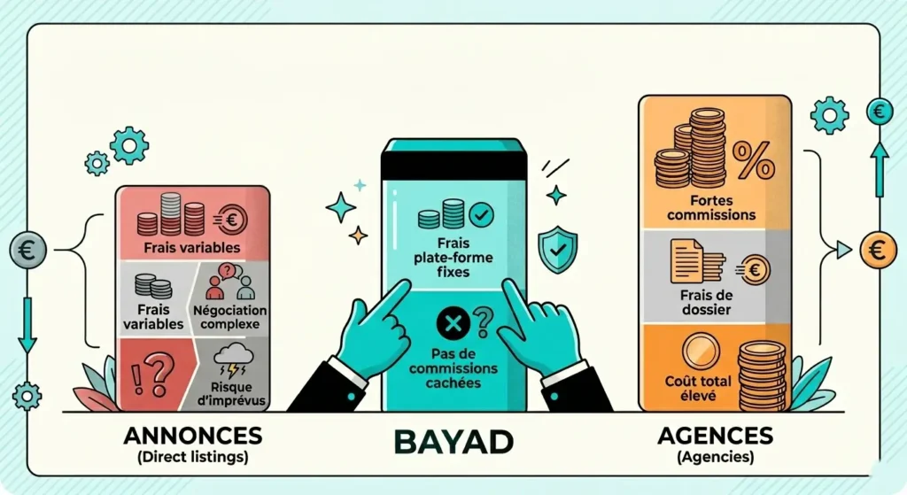Service bayad contre annonces et agences.