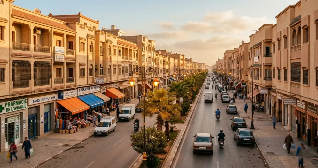 Avenue principale de Berkane, ville de l'Oriental marocain