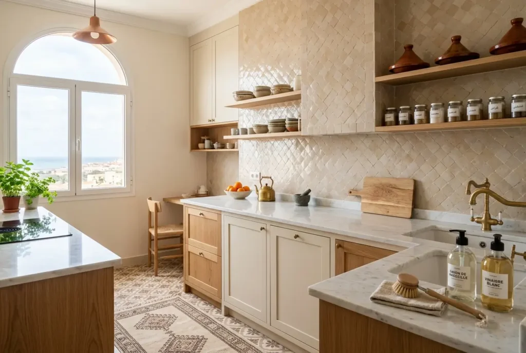 Cuisine propre dans un appartement de Nador après intervention Bayad