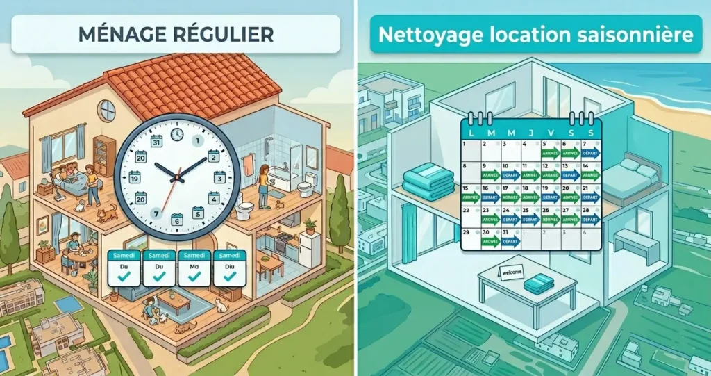 Comparaison entre nettoyage régulier et saisonnier